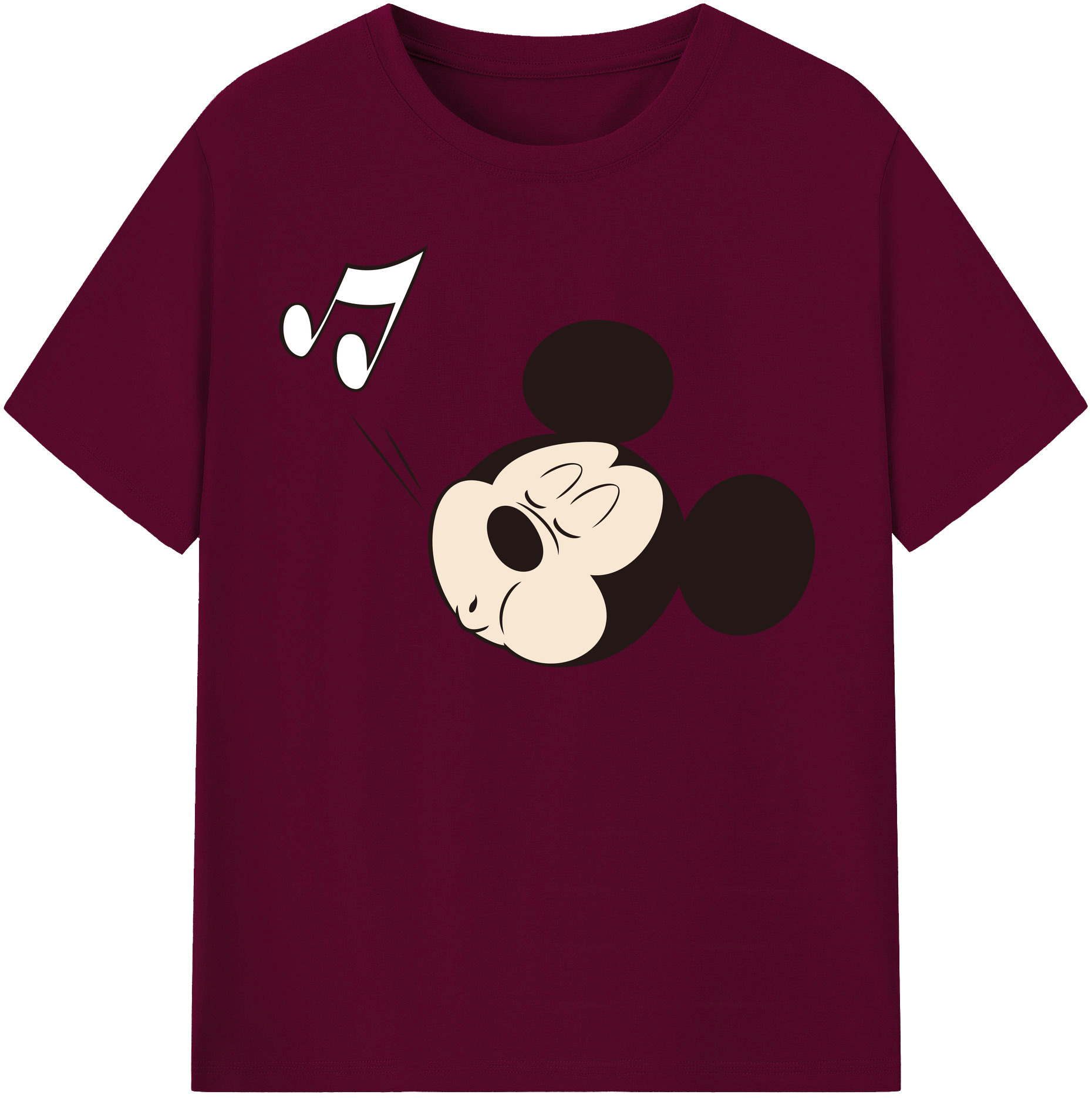 （画像用） ミッキーマウス Mickey Mouse レディースカジュアルプリントTシャツ（綿100％）